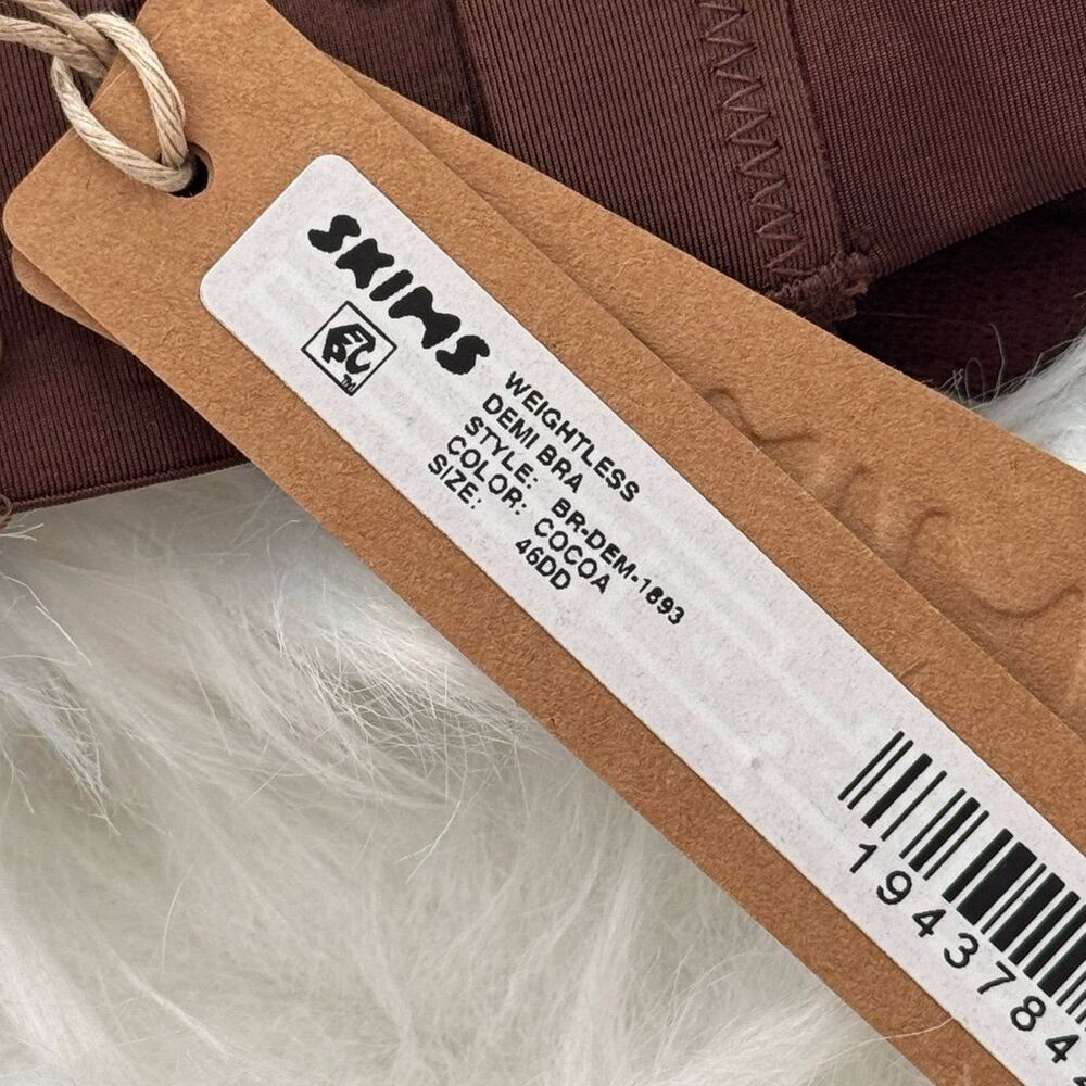 Skims Weightless Demi Bra Cocoa Size 46DD - Picture 8 of 8